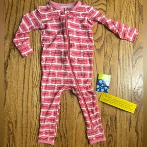 Kickee pants NWT 6-9 months bamboo zip up pajamas footie